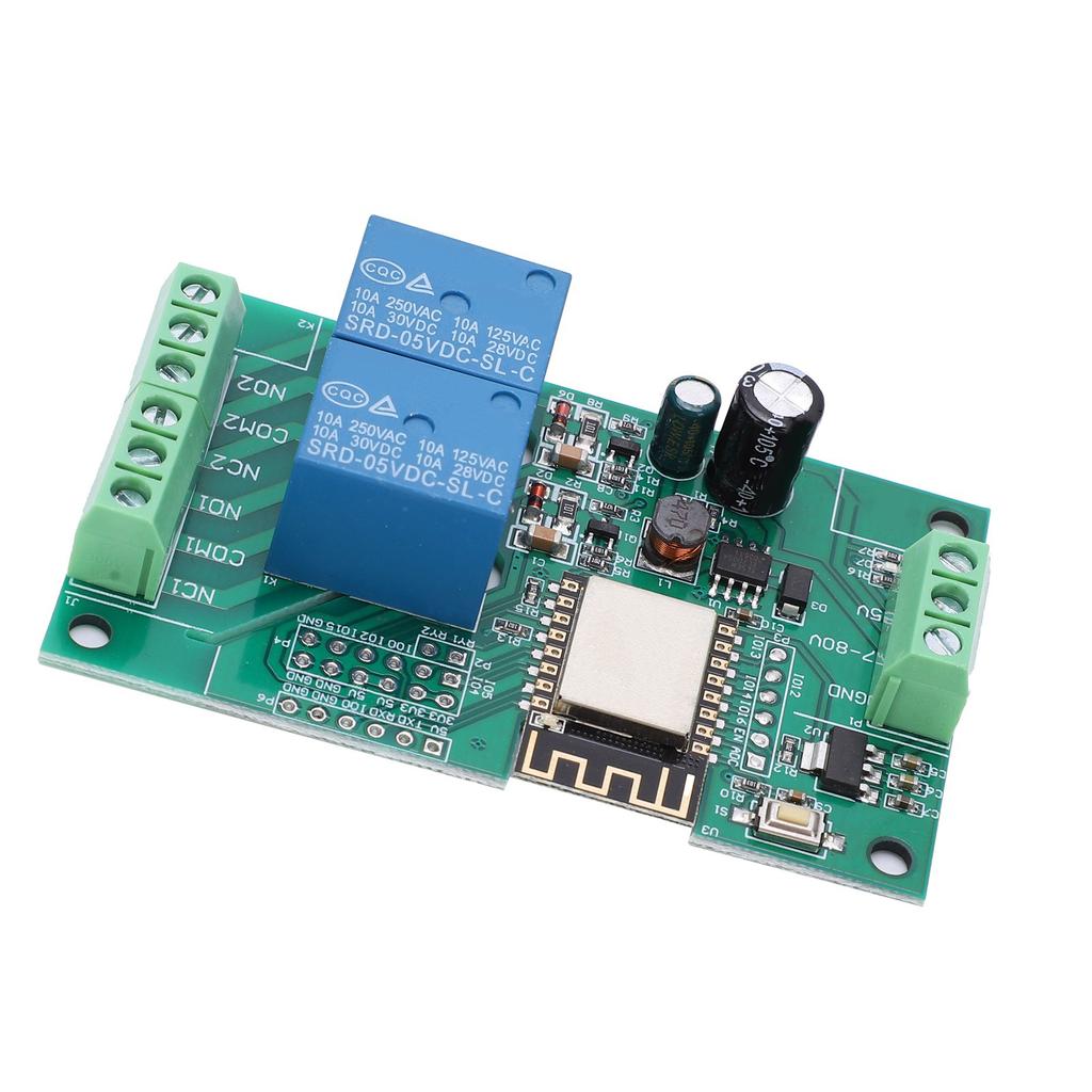 Modul Releu Wi-Fi Dual Canal PCB 880V pentru ESP8266 Dezvoltare Secundară Învățare