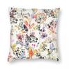 Wild Flowers And Plants Square Pillowcase Polyester Linen Velvet Printed Zip Decor Throw Pillow Case Room Cushion Cover