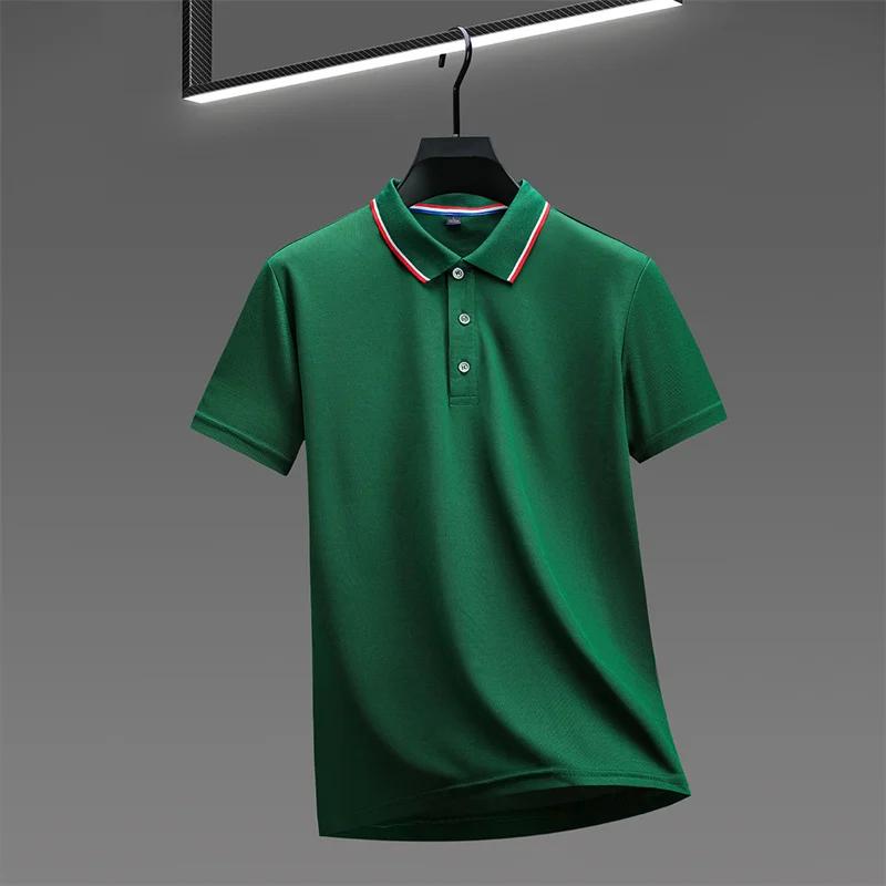Men's Casual Solid Color Short Sleeve Polo Shirt 2026 Summer Fashionable Comfortable Versatile Top for Men