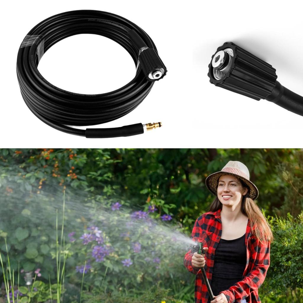 High Pressure Washer Hose Electric Power Wash for Car Washing Sidewalks 6m