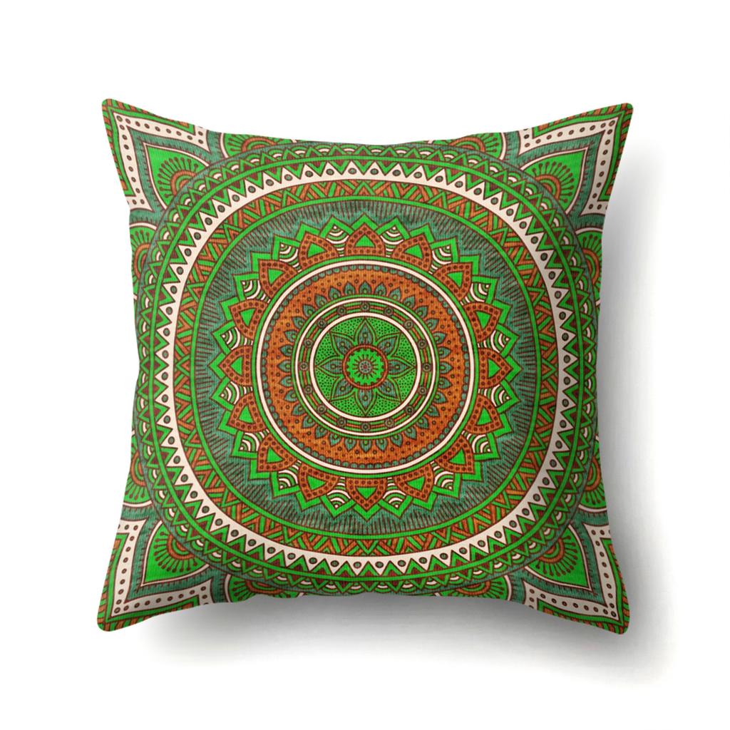 Polyester Pillowcase Boho Mandala Flower Texture Pillowcase Home Soft Decoration