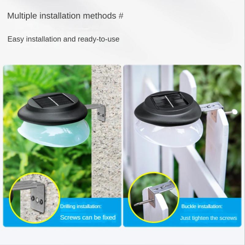 Solar LED Light, Outdoor Courtyard Home Fence Wall Lamp Motion Sensor Decoration for Patio and Garden External Sconce