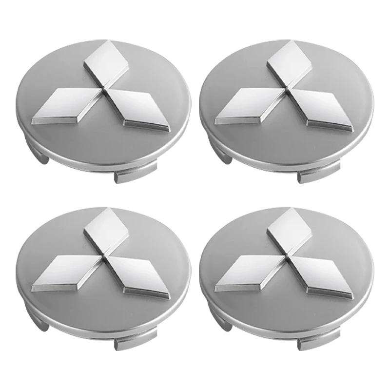 

For Mitsubishi ASX Lancer Pajero Outlander L200 Delica Eclipse Accessories 4Pcs 60mm Car Wheel Center Caps Hub Cap Covers Emblem