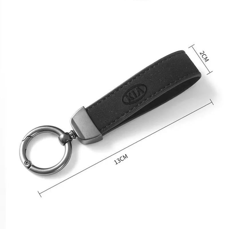 RYQB9 Automobile Interior Supplies Leather Metal Car Key Chain For Kia Ceed Rio Sportage Picanto K5 K9 Souranto Parts