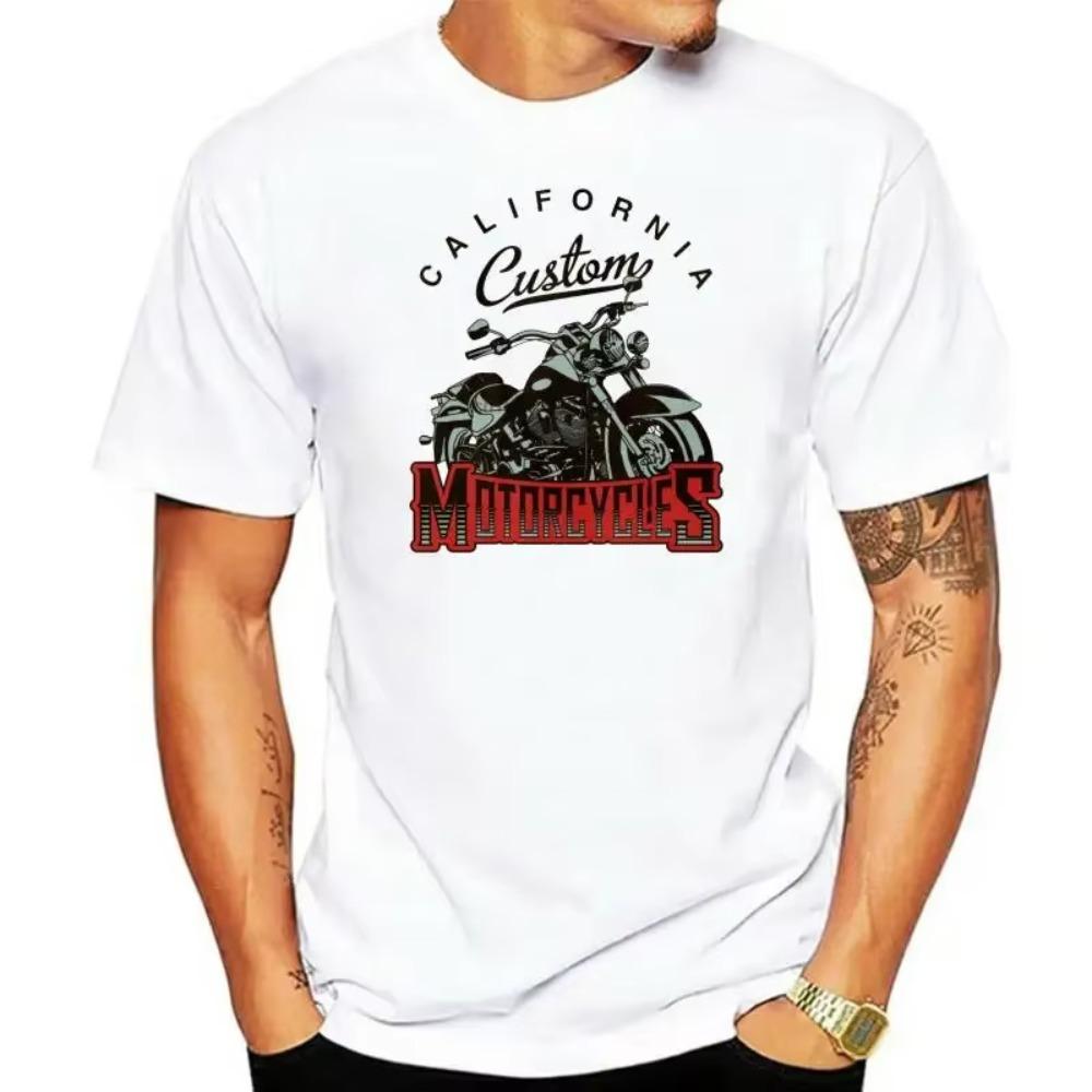 California  Motorcycles T Shirt Hot Rod Vintage Motorbike Club Garage 150 Men T Shirt