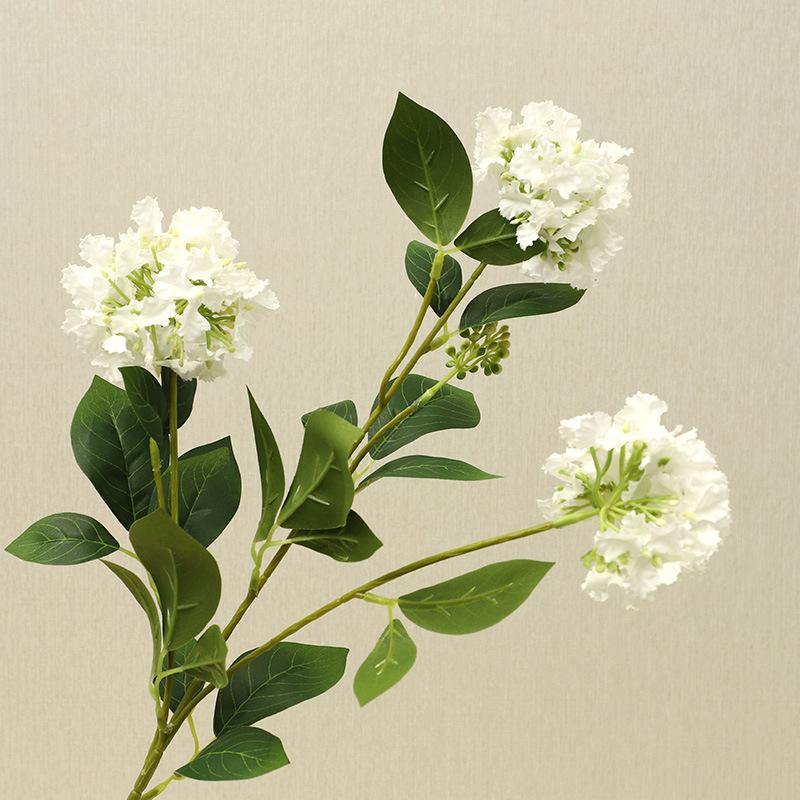 Simulation Flower 3 Head Crape Myrtle Flower Wedding Home Living Room Decoration Fake Flower Bouquet Road Lead Flower Row Props Soft Outfit