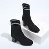 Fashion New Round Toe Sexy Cloth Mid-tube Boots for Winter Comfortable Elegant Large Size Walking Boots for Women