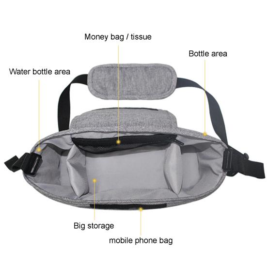 Pram Hanging Bag Large Capacity Multifunctional Lightweight Infant Pram Hanging Bag for Pram