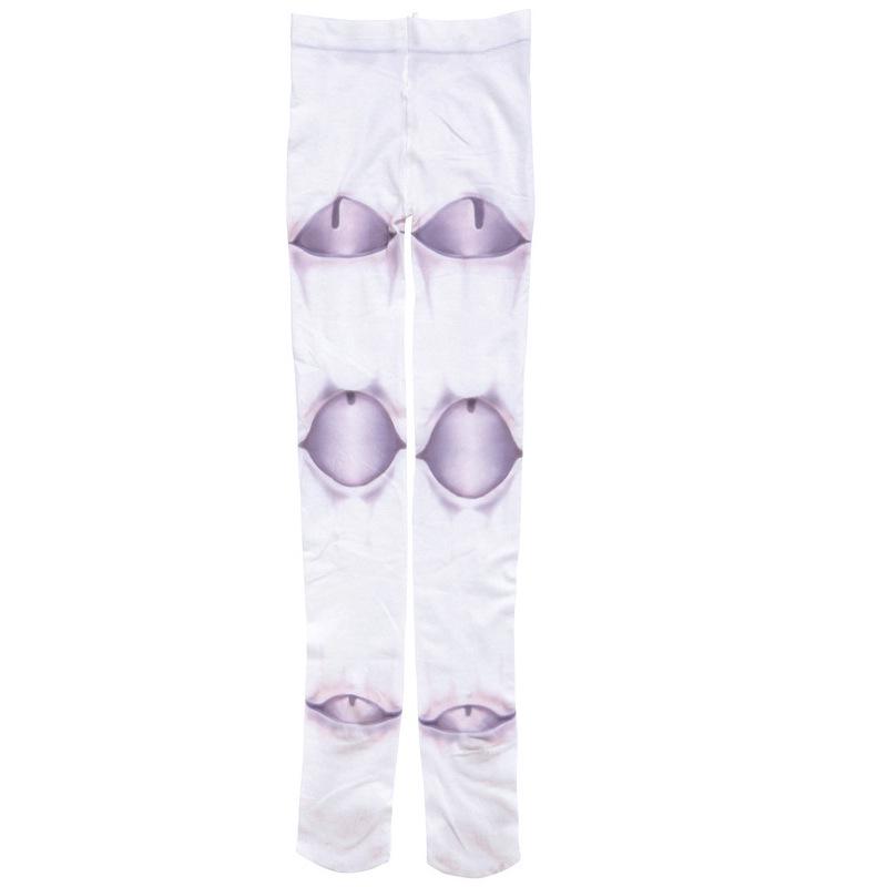 Damen Harajuku Stil Herbst/Winter Print Buchstaben Strumpfhose – Nude Gefühl, Outdoor Tragbar