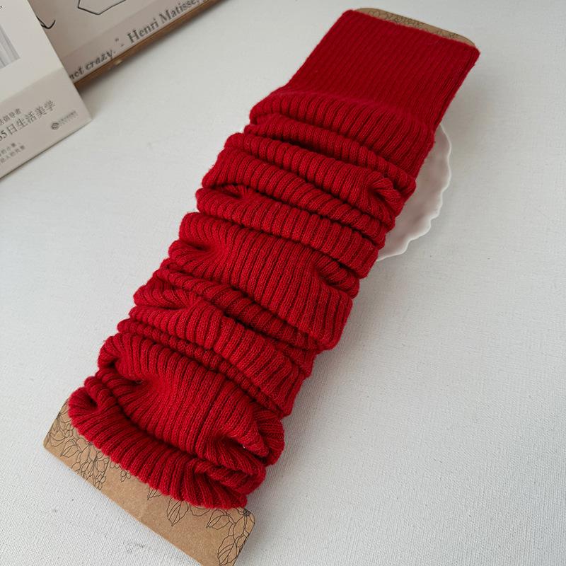 Soft Skin-Friendly Sweat-absorbent Knitted Leg Warmers White Leg Guards Korean Ins Style Foot Covers College JK Slouch Socks