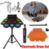 Electronic Drum Set With Drum Sticks Pedals Music Drums 9 Pad Roll-Up Drum Musical Electronic Drums Instrument For Kids Adults