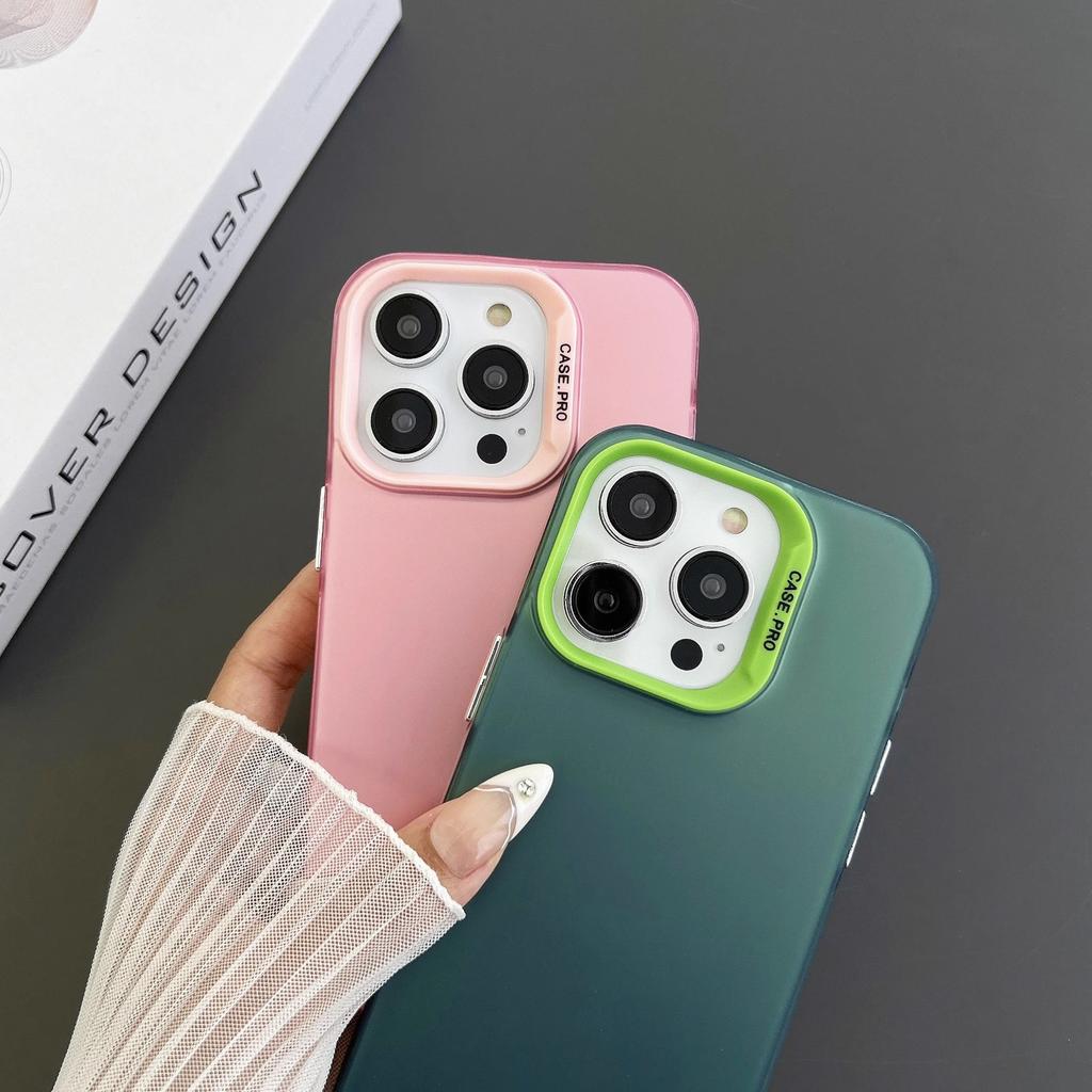 Frosted Imd Colored Silver Case Is Suitable for Apple 15promax Mobile Phone Case iPhone161214/11/X All-inclusive.