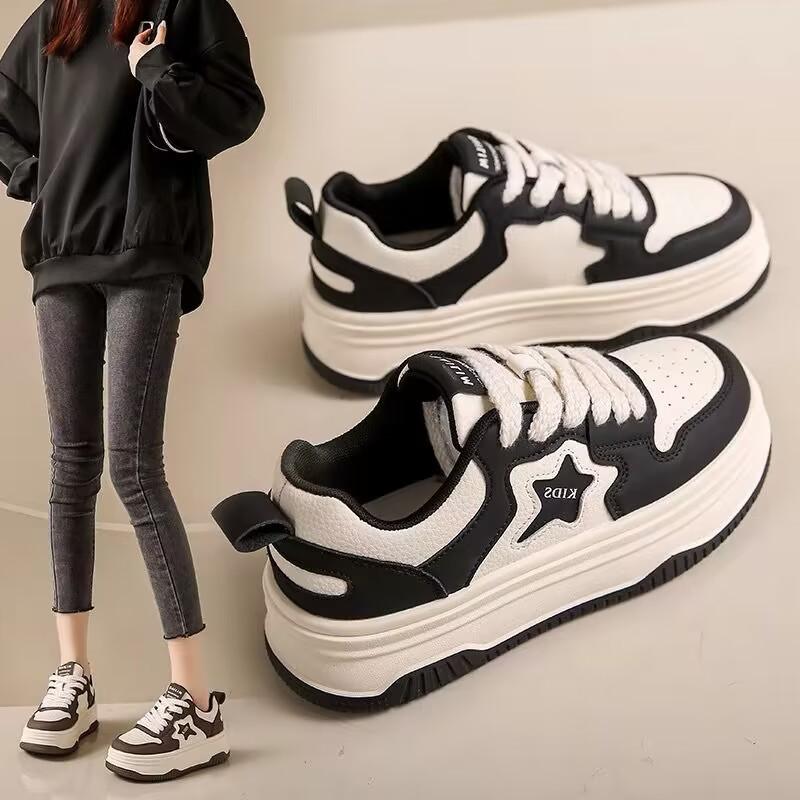 22 autumn and winter new muffin thick baseplate shoes stars leisure sports 35 чёрный