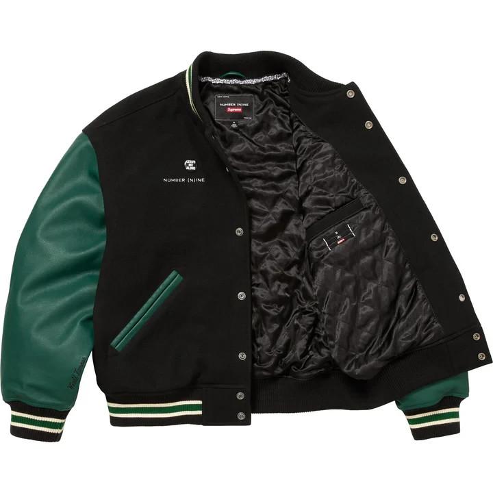 Supreme Number (N)ine Mickey Mouse Varsity Jacket Black