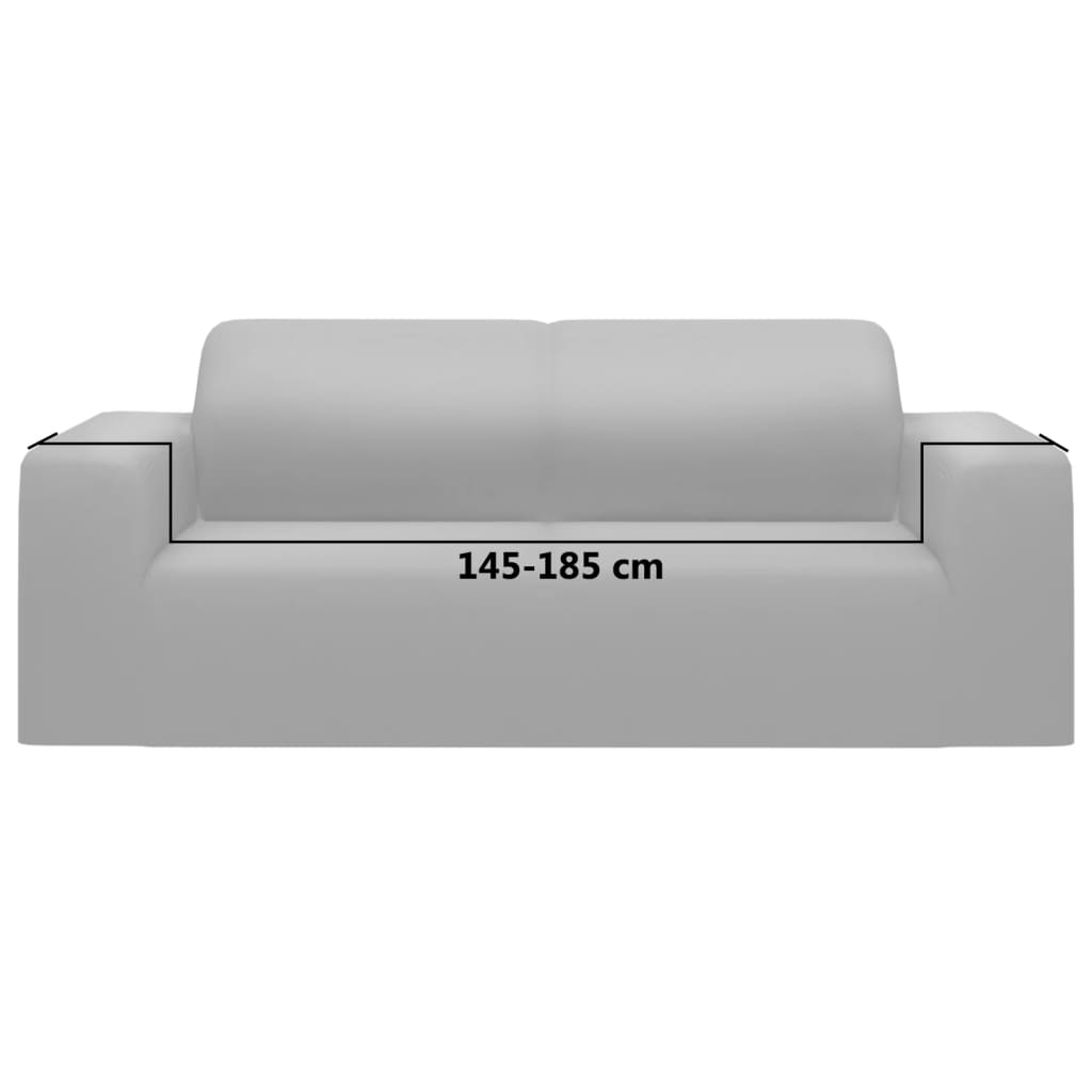Vidaxl Elastic 2-Seater Sofa Cover, Grey, Jersey