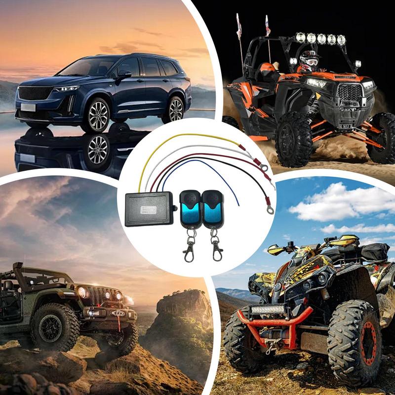 Bezdrátový ovladač navijáku Dálkové ovládání navijáku pro terénní auto 12V 24V Bezdrátový naviják Elektrické dálkové ovládání Multifunkční naviják