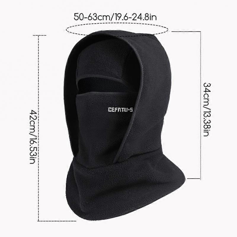 Outdoor Winter Warm Hat Neckband Integrated Cycling Mask Sports Ski Head Cover Neck Windproof Cold One-Piece Pullover Hat