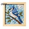 Japanese Textile Art Sets DIY Fabric Kit, Handmade No-Sew Mosaic Wall Craft with Artistic Projects Frame, Beginner Friendly Cute Animals Layered