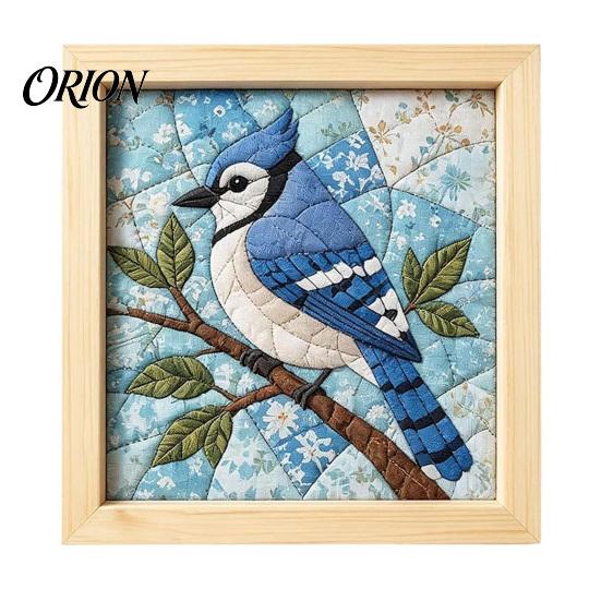 Japanese Textile Art Sets DIY Fabric Kit, Handmade No-Sew Mosaic Wall Craft with Artistic Projects Frame, Beginner Friendly Cute Animals Layered
