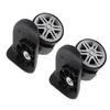 1 Pair Durable Mute Luggage Replacement Wheels PP PET Black Suitcase Caster Wheels Universal Wheel Replacement Luggage Repair