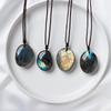 Natural Labradorite Pendant Necklaces Men Women Energy Quartzs Necklaces Stones Ornament Moonstone Home Decoration
