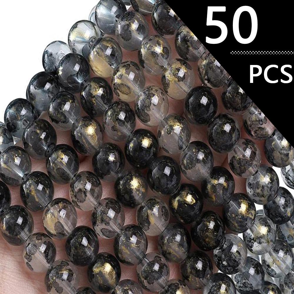 Japońskie i koreańskie rozmazujące się przezroczyste tusze posypywanie złotem szklane koraliki luźne koraliki ręcznie robione diy materiał do koralików akcesoria do bransoletek