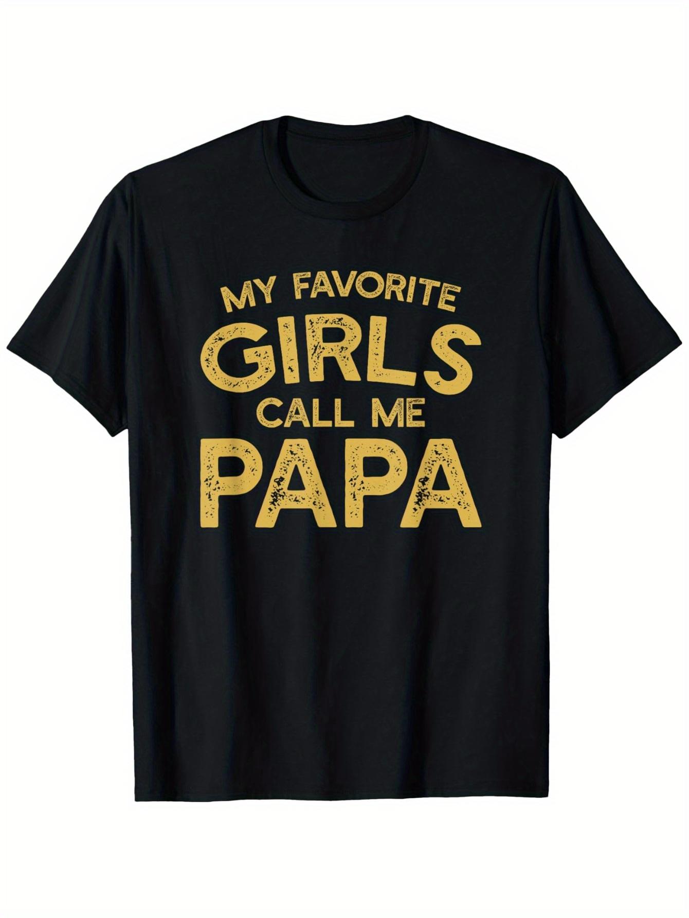 Men S Graphic Tee Featuring  My Favorite Girl Calls Me Dad  - Black XS