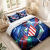 Bedding Set 1 Duvet Cover 2 Pillowcases Atletico Madrid Print Bedroom Home Decoration