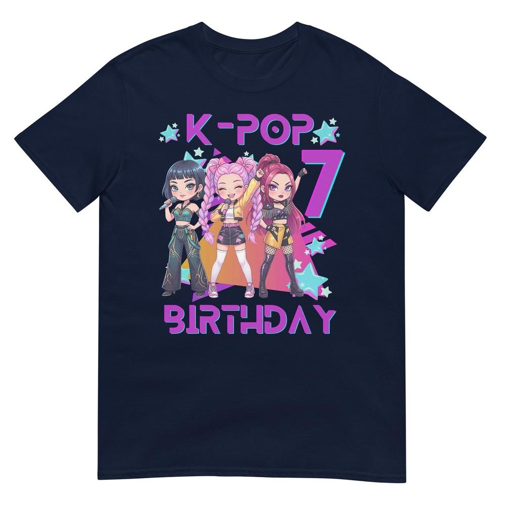 Its My 7th Birthday Cute Chibi Kpop Funny 7th Birthday Girl TShirt S