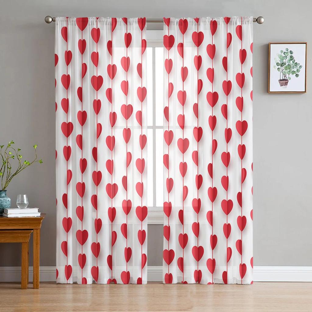 Fujiman Flower Bloom In Spring Tulle Curtains for Living Room Bedroom Sheer Curtain for Balcony Hall Fashion Printed Home Drapes