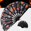 Portable 33cm Plastic Kung Fu Fan Themed Party Accessory Halloween Decoration Durable Reusable