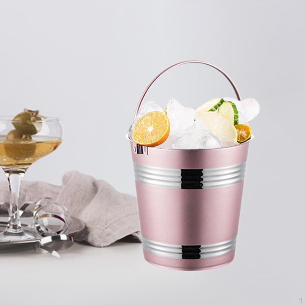 Eiseimer Tragbar Kühlend 1,7L Edelstahl Servieren Wein für