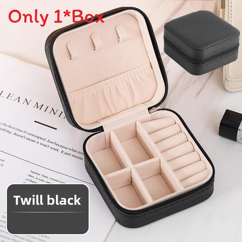Jewelry Organizer Box With Leather Material For Earrings And Rings Storage