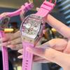 GELATU 6016 Tonneau Moon Phase Ladies' Automatic Mechanical Watches 50m Waterproof Sapphire Mirror Fashion Skeleton Women Watch