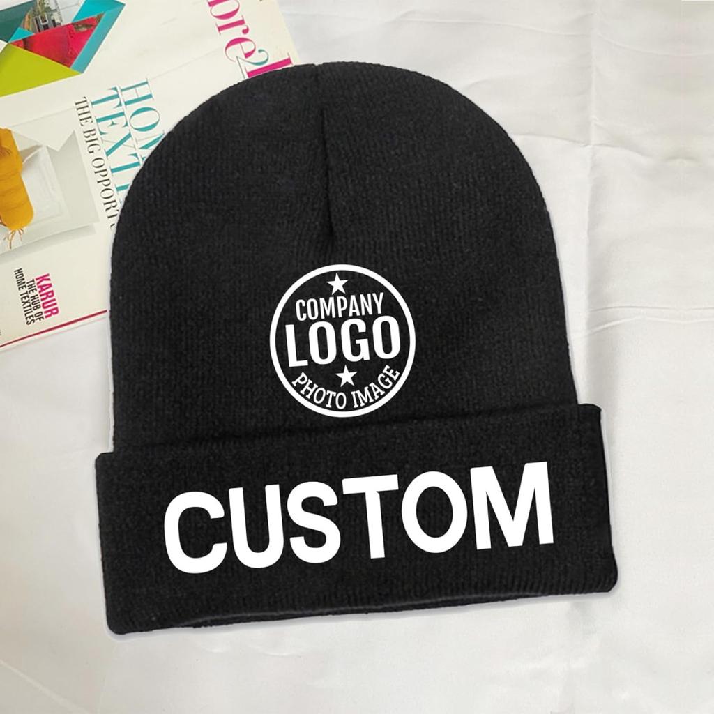 Custom Unisex Beanies with 3D Embroidery Personalized Logo Winter Hats-100% Acrylic Common Fabric