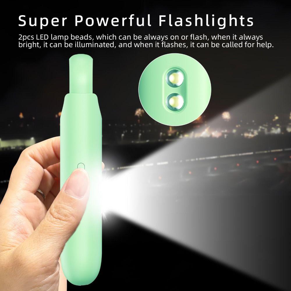 Rechargeable Personal Self Defense Alarm with Dual LED Light Safety Siren  for Women Girls
