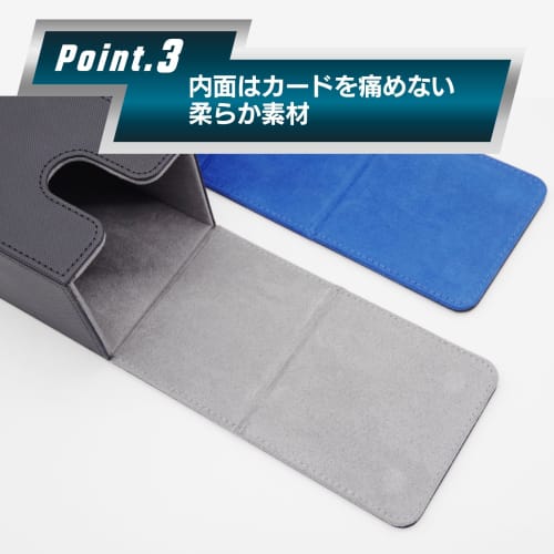 Trading Card Case [Clean Storage] 100 Card Storage Box with Magnetic Loader [Black] Trading Card Box Storage Deck Case Card Case Black