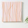 Lib Curved Striped Art Fabric Panel 57x57cm Made In Japan Orange Pastel Geometric Stylish