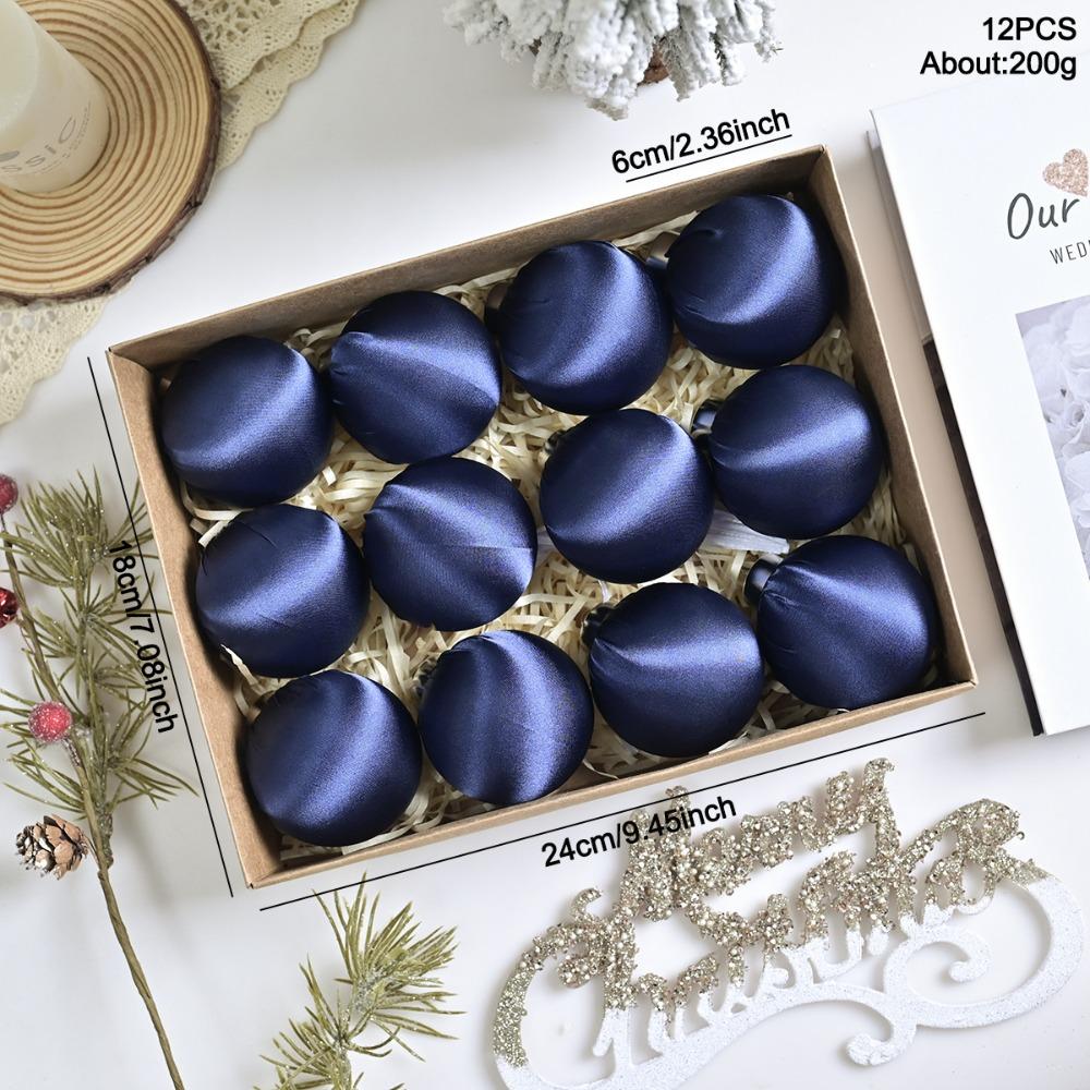 

Пластиковые елочные украшения, атласные бархатные елочные шары, рождественское украшение для дома Blue