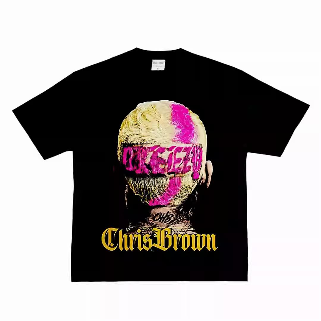 

Chris Brown Hair Graphic TShirt Soft Cotton RB Lifestyle Modern RB Merch Unisex Oversized Streetwear Summer Casual Tees S