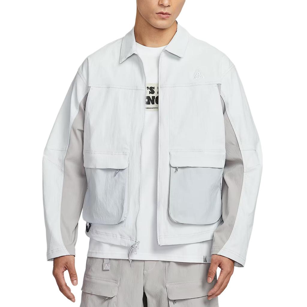 Nike ACG Jackets Men's Dust Photon/Mist Gray/University Gray/Mountain White Lapel Moderate Other HV0599-025