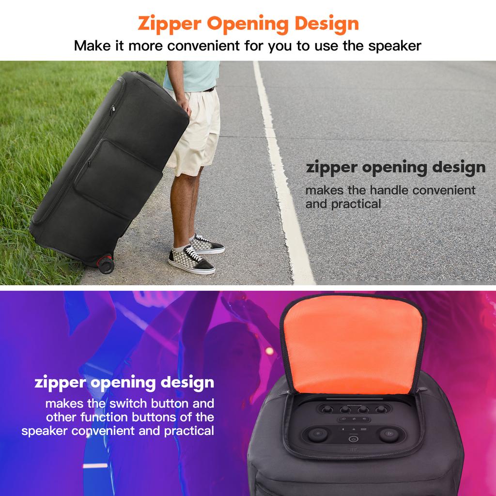 Pokrowiec Przeciwpyłowy z Kieszenią na Mikrofon, Dwustronna Torba do Przechowywania Mikrofonów, Antypoślizgowy Pokrowiec, Akcesorium do Głośnika JBL Partybox 720