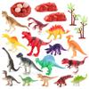 Portable Dinosaur Figurine Set For Kids With 17 Realistic Pvc Model Dinosaurs In Storage Box
