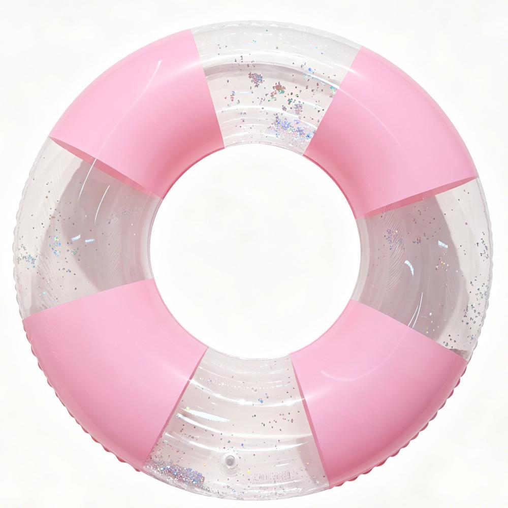 Anello gonfiabile da nuoto rétro a righe ispessito per bambini Xiao Lü - Design Oliva e Fiore di Ciliegio
