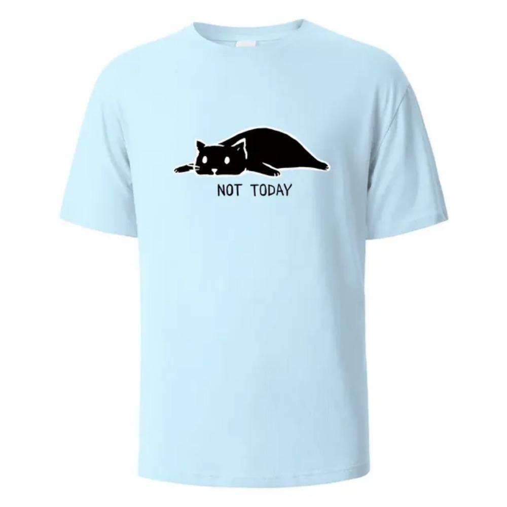 Not Today Funny 3D Printed T-shirts For Men Summer Breathable Comfortable Tops Short-Sleeved O-neck Basic Men Clothing