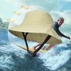 UPF50+ Beach Surf Bucket Hat Mesh Breathable Sun Hat Men Women Outdoor Fishing Cap Chin Adjustable Cap Water Sport Cap Sombrero