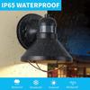 LONEDRUID 2 Pack Motion Sensor Outdoor LED Wall Light Dusk to Dawn Exterior Sconce Lighting Fixture Waterproof Wall Mount Barn Lamp Black Outside