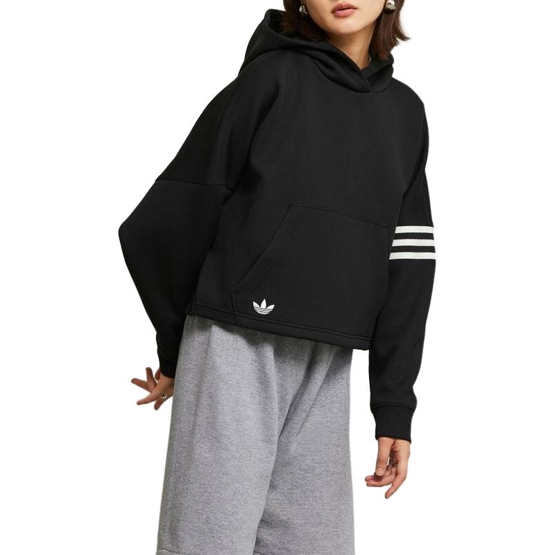 Adidas Neuclassics Hoodie Black/Cloud White Women Streetwear IW5607