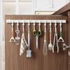 Sliding Cabinet Door Hooks, Over-the-Door Kitchen Storage Rack with S Hooks, Adhesive Utensil Hanger Organizer