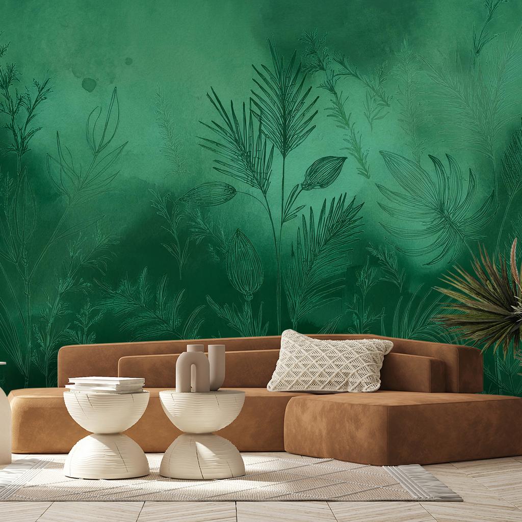 Wallpaper Green Botany abstraction